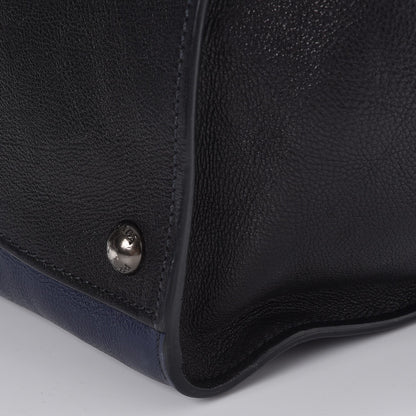 Prada Glace Calfskin Large Twin Pocket Tote Baltico Black 12 of 13