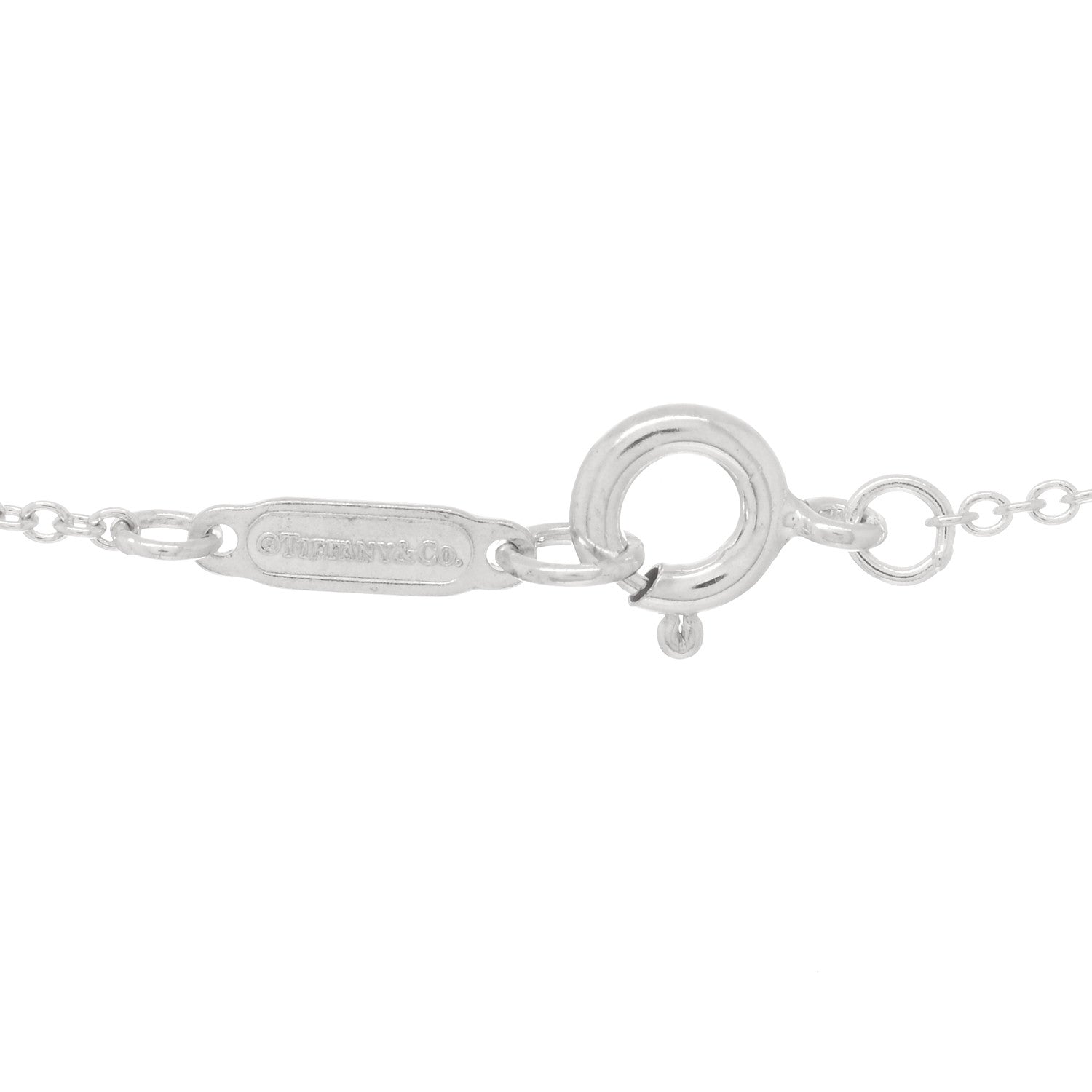 Tiffany Sterling Silver Mini Heart Key Pendant Necklace 3 of 3