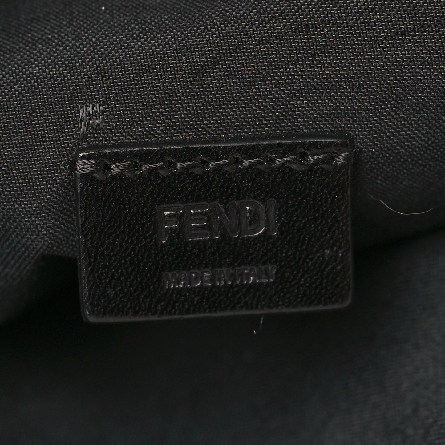 Shearling Calfskin FF 1974 Diagonal Pouch Tobacco Black