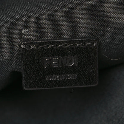 Fendi Shearling Calfskin FF 1974 Diagonal Pouch Tobacco Black 6 of 9