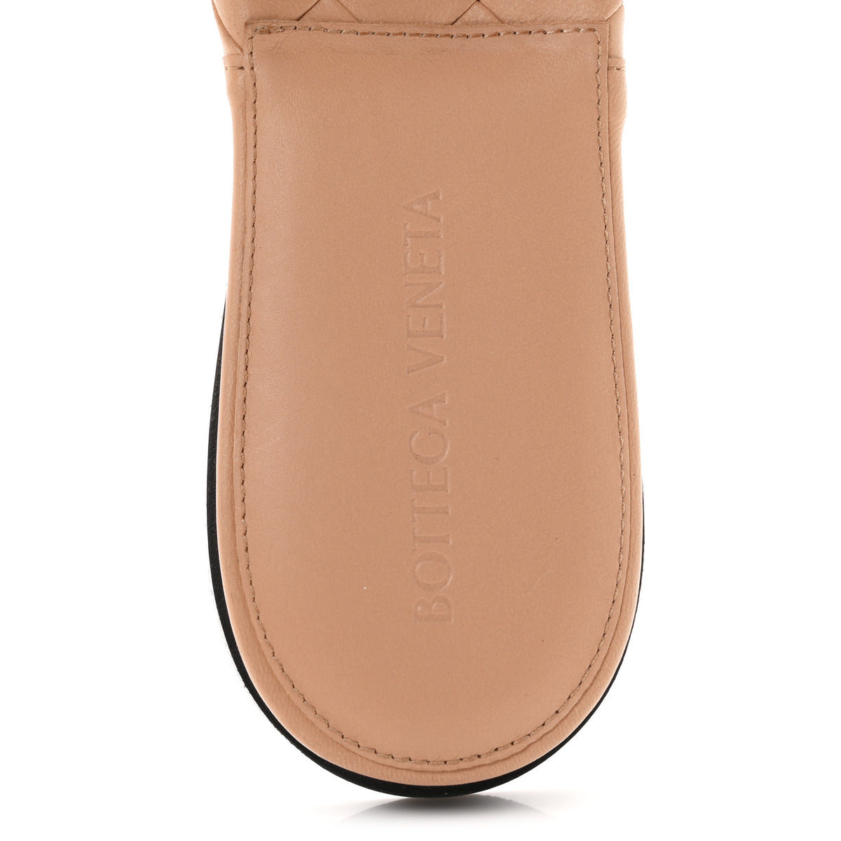 Nappa Maxi Intrecciato Lido Flat Sandals 37 Tan