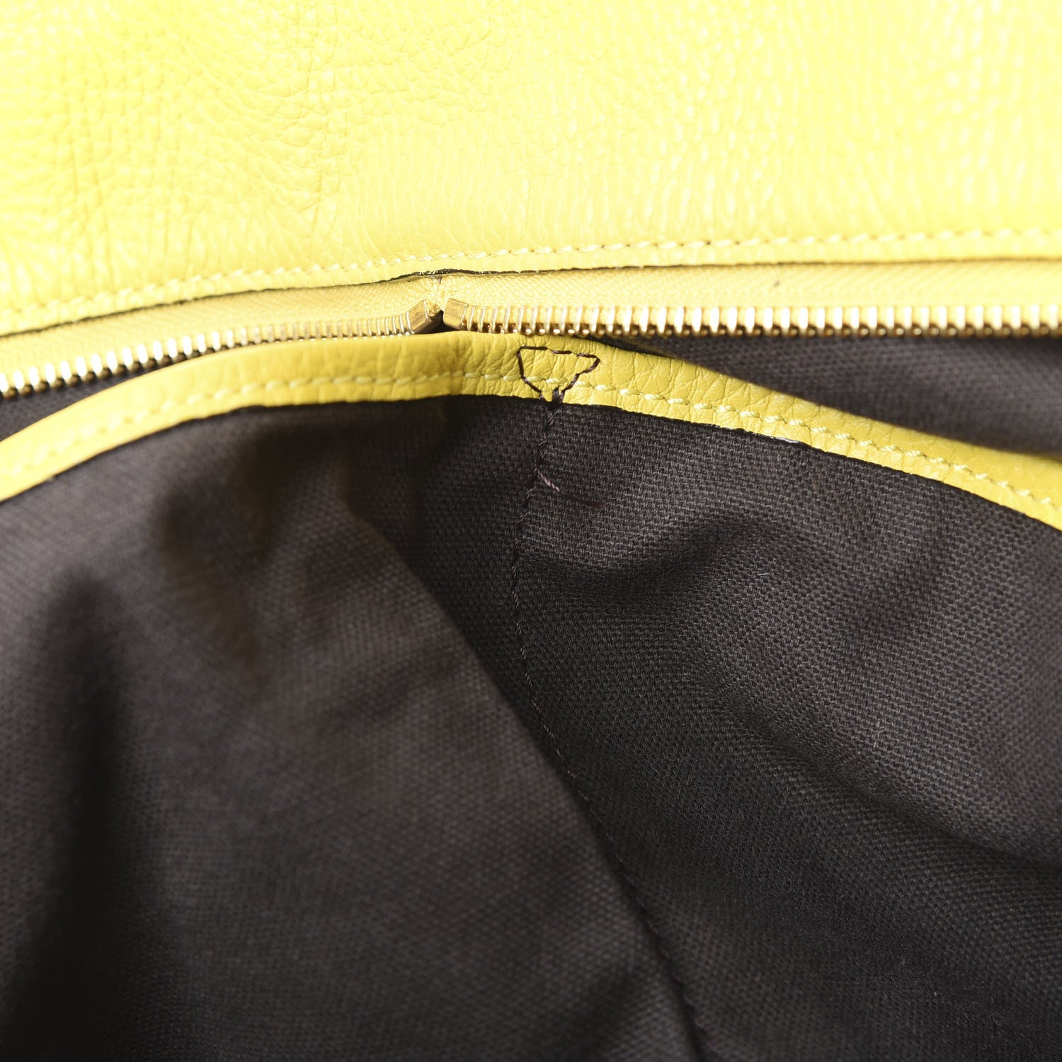 Alexander McQueen Pebbled Calfskin Large Skull Padlock Zip Around Tote Yellow 15 of 16
