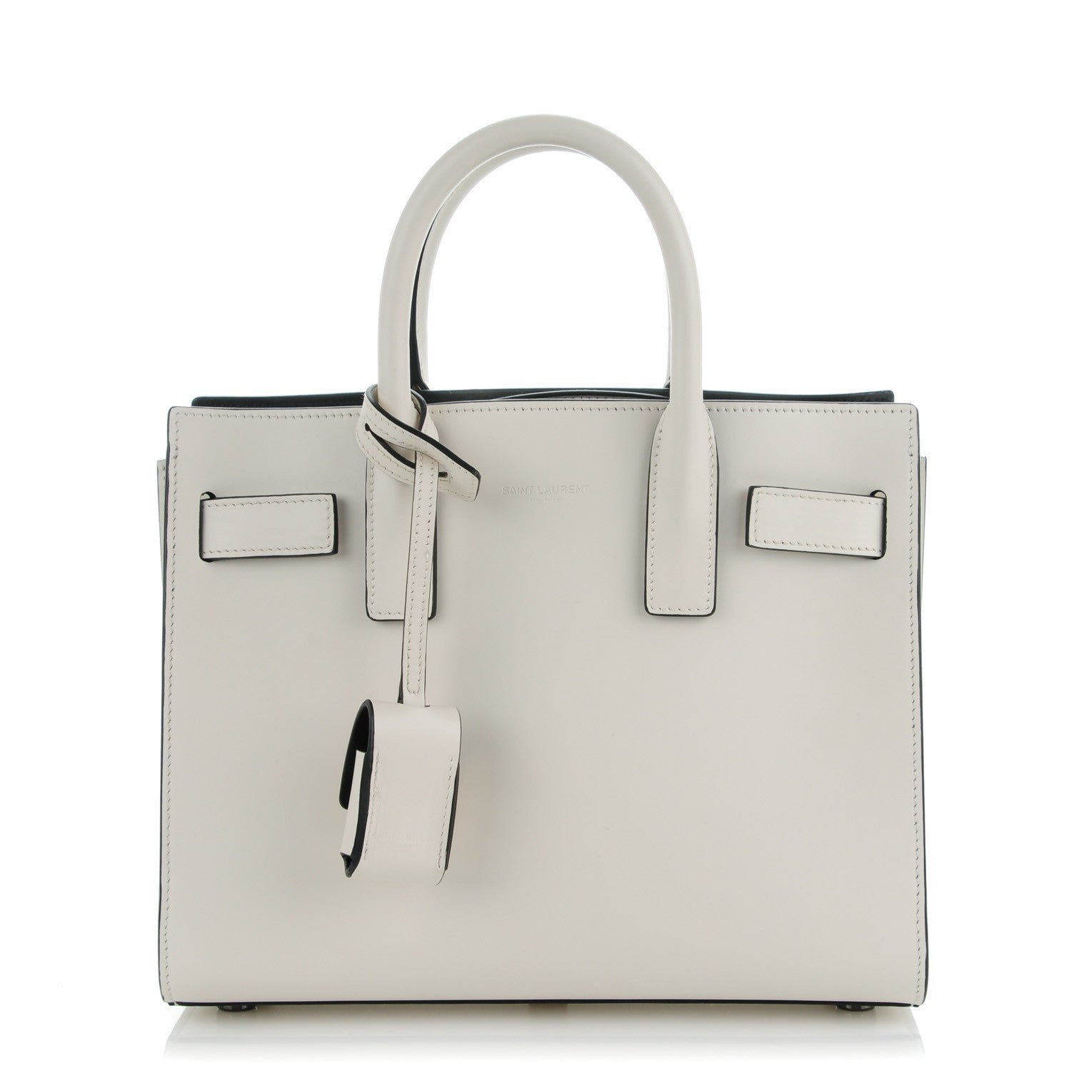Saint Laurent Calfskin Nano Sac De Jour Dove White Black 1 of 7