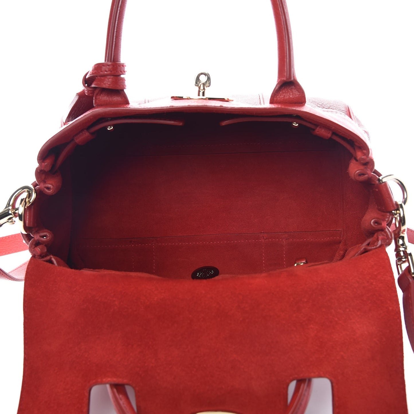 Soft Grain Calfskin Small Bayswater Poppy Red