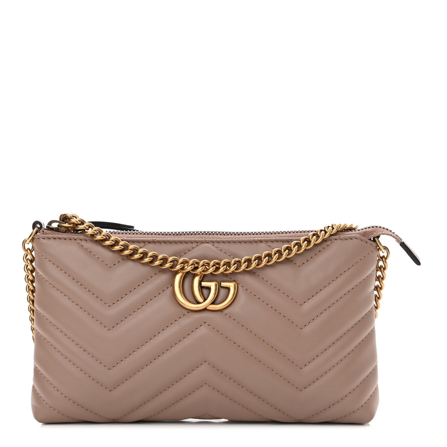 Calfskin Matelasse Mini GG Marmont Chain Bag Porcelain Rose