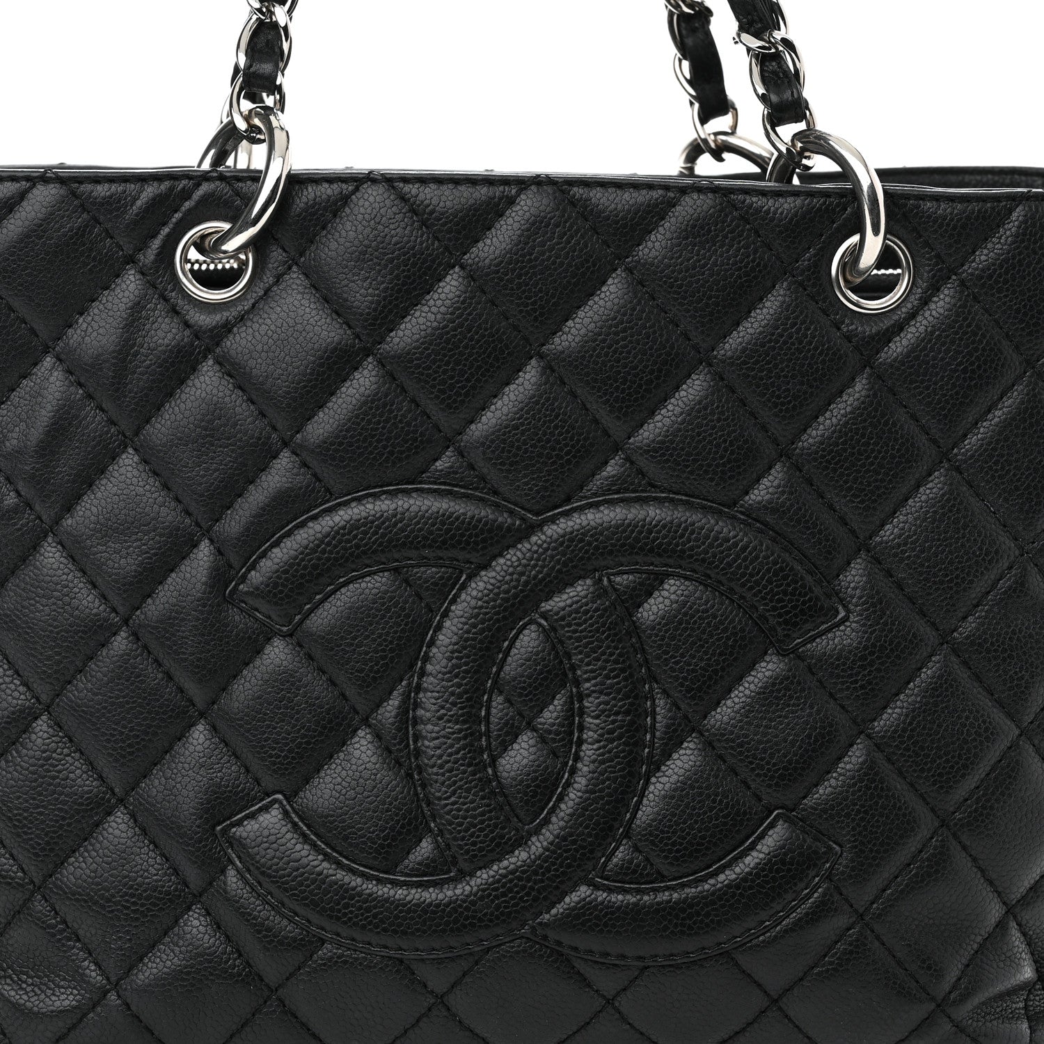 Chanel Caviar Quilted Grand Shopping Tote GST Black 8 of 11