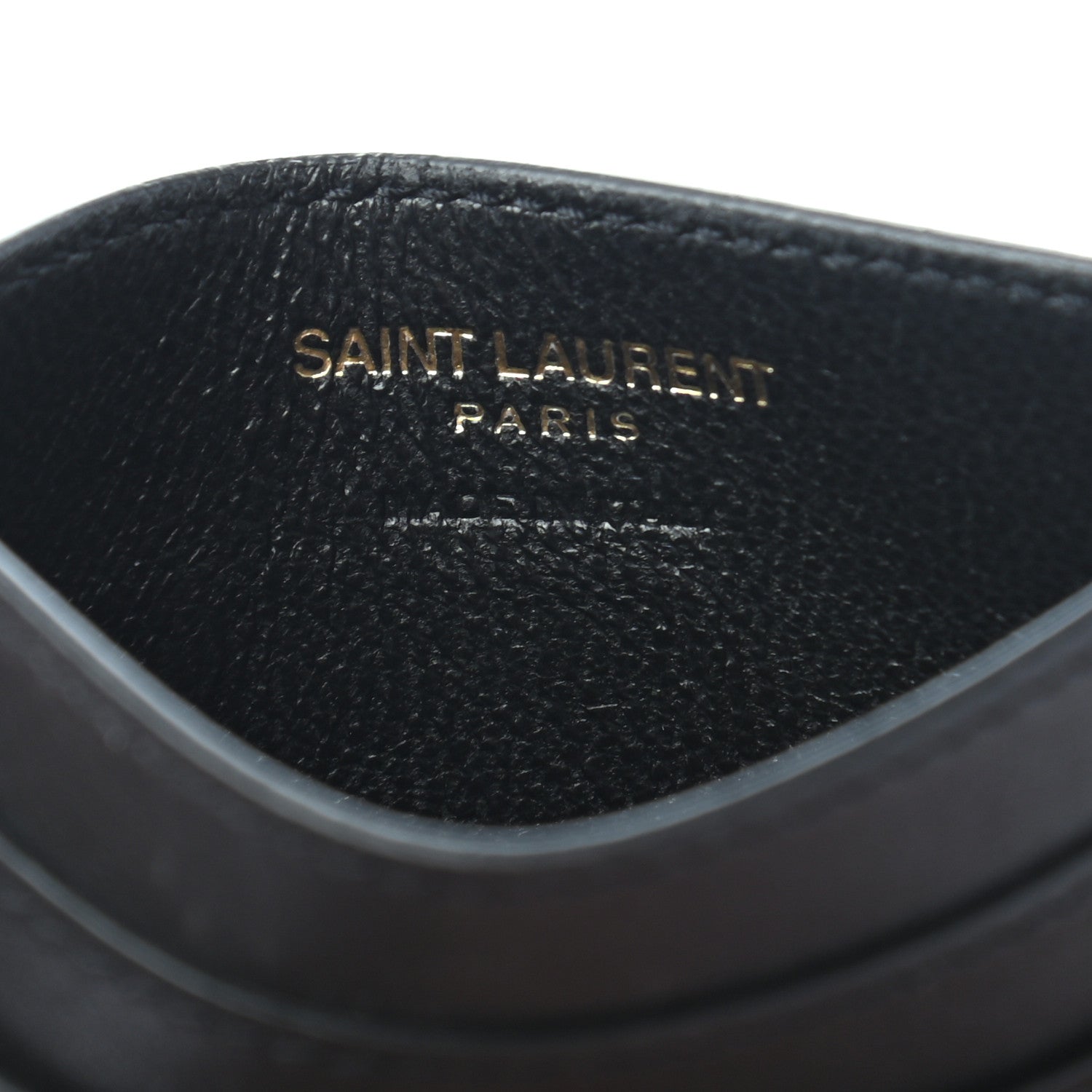 Saint Laurent Calfskin Monogram Credit Card Case Black 6 of 7