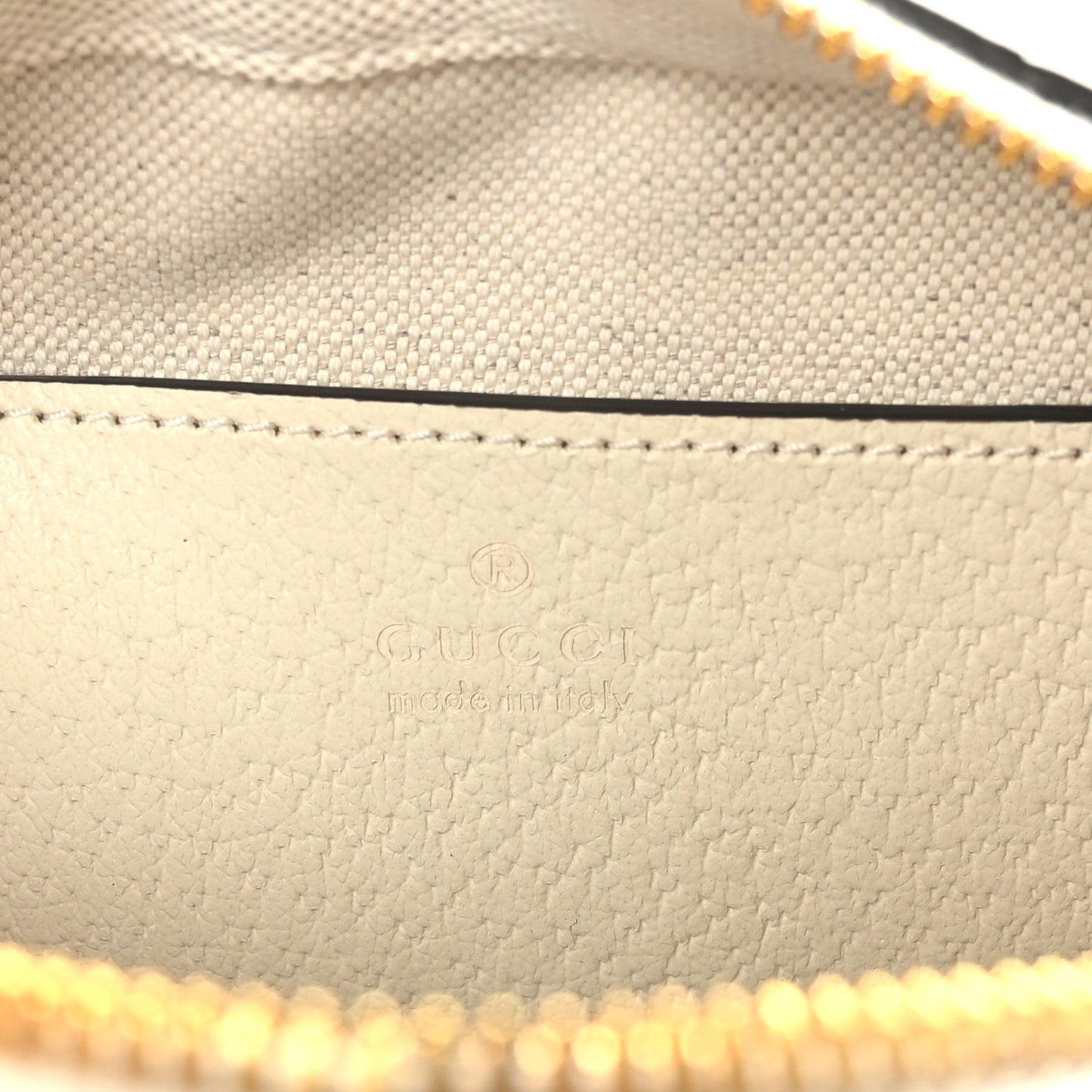 GG Supreme Monogram Textured Calfskin Web Small Ophidia Camera Bag Beige Ebony Mystic White