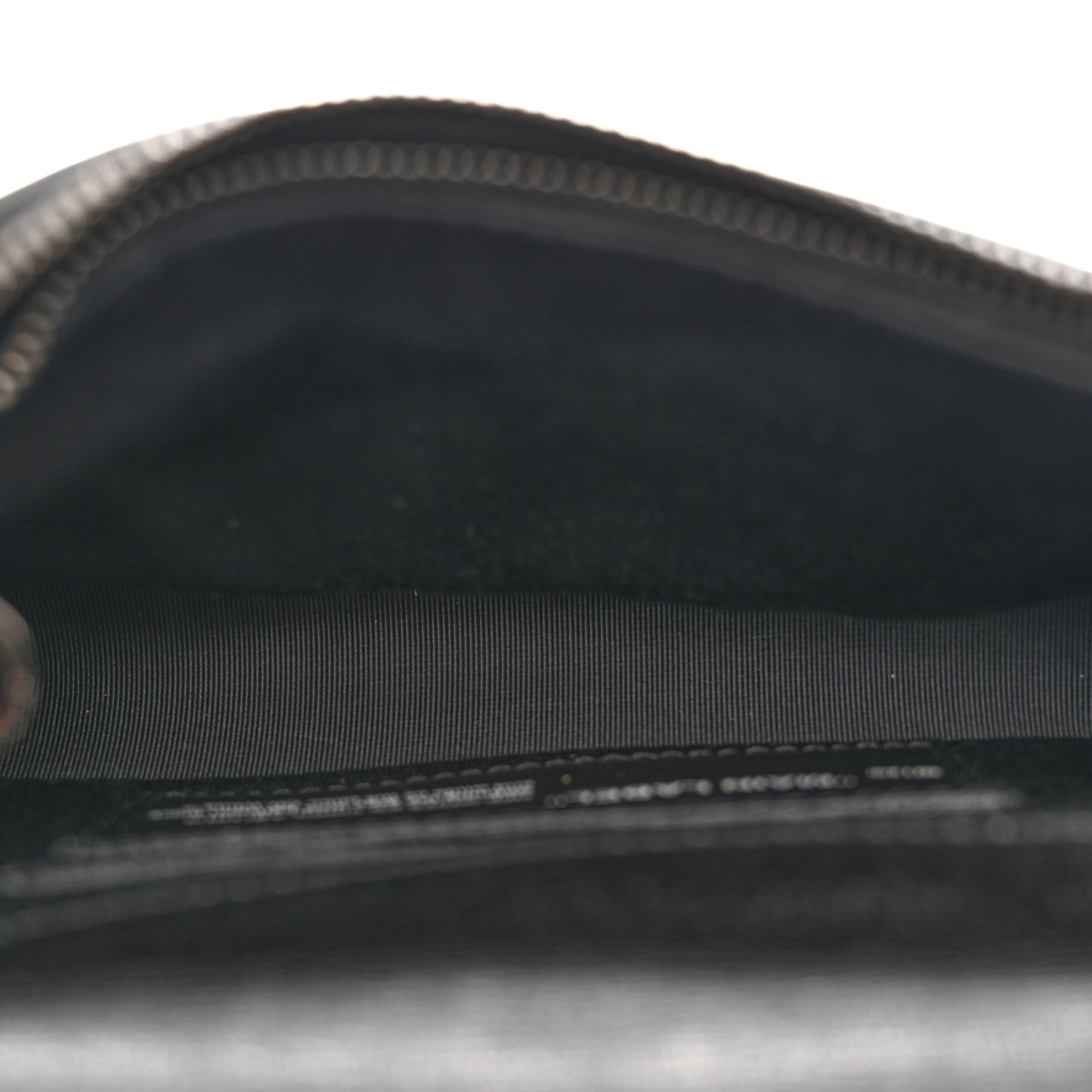 Saffiano Mini Binder Clip Bag Black White