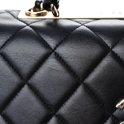 Chanel Lambskin Quilted Medium Trendy CC Flap Dual Handle Bag Black 9 of 15