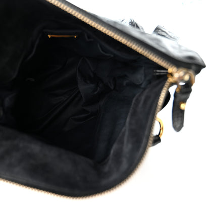Miu Miu Vitello Lux Mini Bow Bag Black 5 of 10