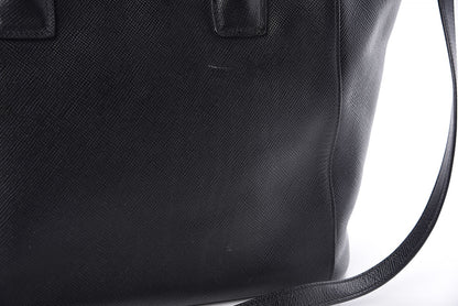 Prada Saffiano Cuir Front Pocket Tote Black 18 of 20