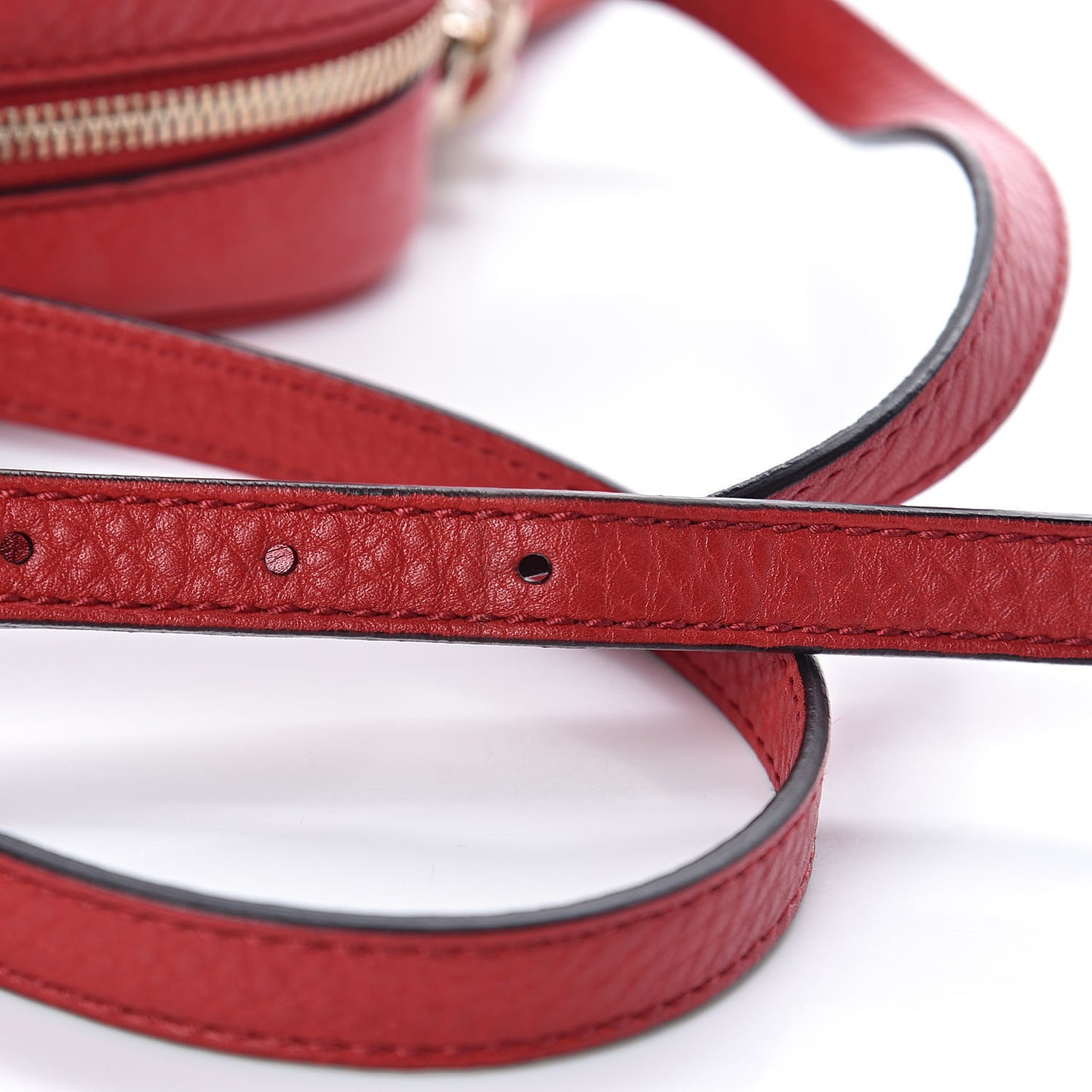 Pebbled Calfskin Small Soho Disco Bag Tabasco Red