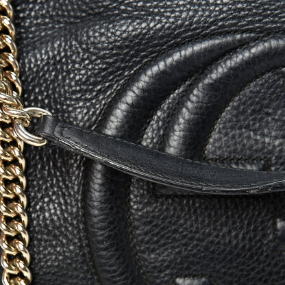 Gucci Pebbled Calfskin Medium Soho Chain Shoulder Bag Black 25 of 29