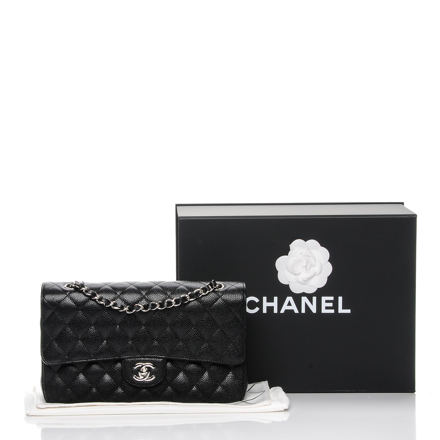 Chanel Caviar Quilted Medium Double Flap Black 8 of 8