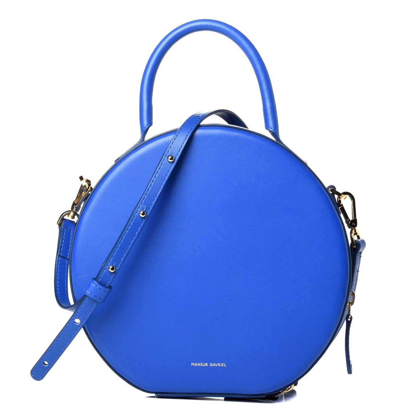 Calfskin Circle Crossbody Bag Royal