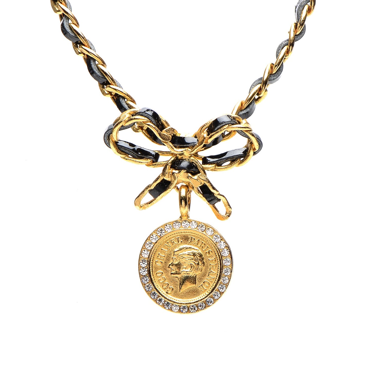 Medallion Choker Chain Necklace Gold
