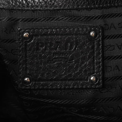 Prada Vitello Daino Side Pocket Hobo Nero Black 6 of 12