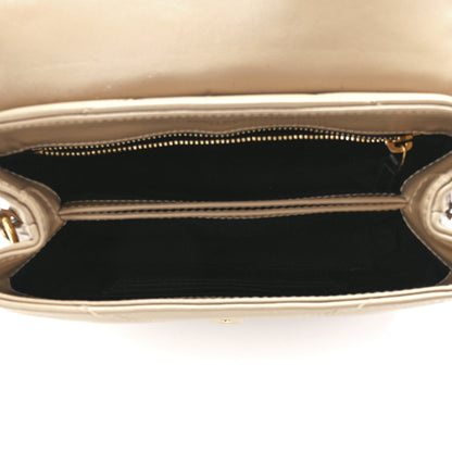 Saint Laurent Calfskin Y Quilted Monogram Toy Loulou Crossbody Bag Dark Beige 5 of 12