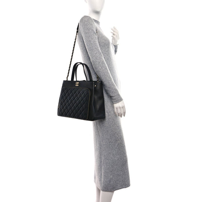 Chanel Caviar Quilted Large Business Affinity Shopping Bag Black 2 of 9