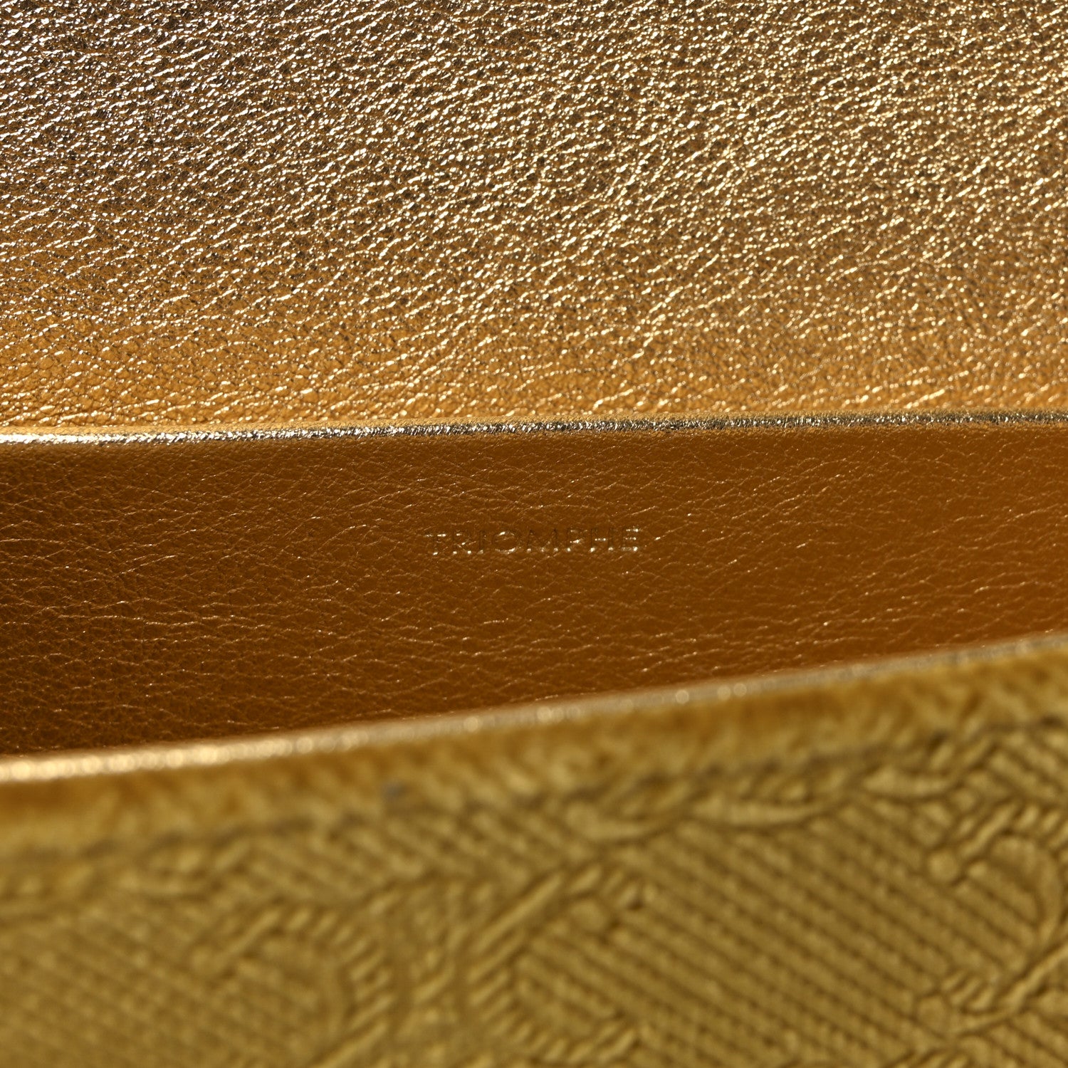 Celine Velvet Triomphe Chain Shoulder Bag Gold 7 of 10