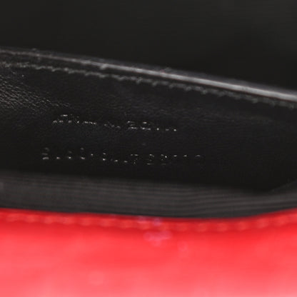 Saint Laurent Calfskin Crocodile Embossed Medium Classic Monogram Kate Tassel Satchel Red 8 of 16