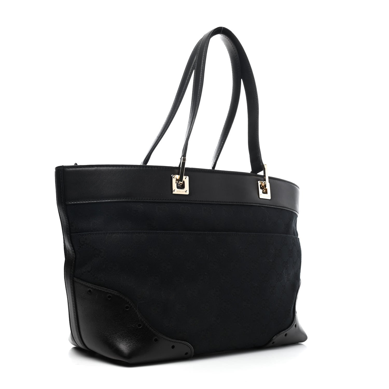 Gucci Monogram Large Punch Tote Black 2 of 4