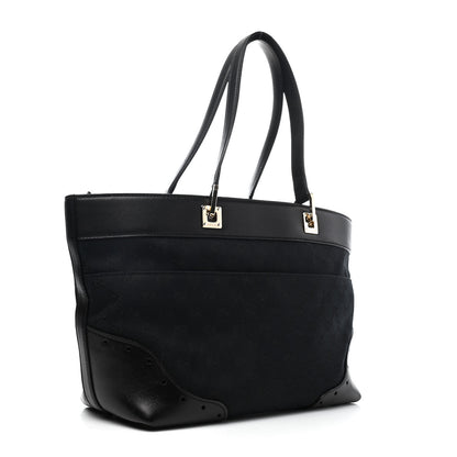 Gucci Monogram Large Punch Tote Black 2 of 4