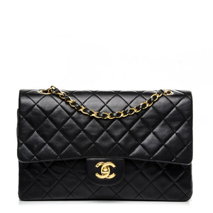 Chanel Lambskin Quilted Medium Double Flap Black 1 of 11