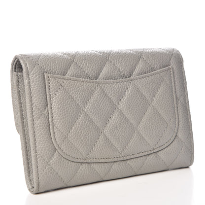 Chanel Caviar Quilted Small Flap Wallet Grey 3 of 8