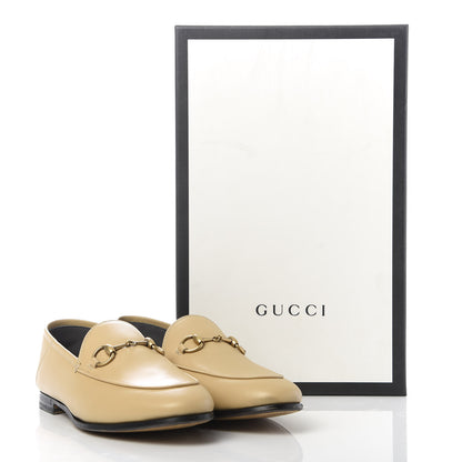 Gucci Lambskin Womens Brixton Horsebit Loafers 35 Wheat 10 of 10
