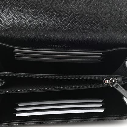 Chanel Iridescent Caviar Quilted Medium Flap Wallet Black 5 of 9