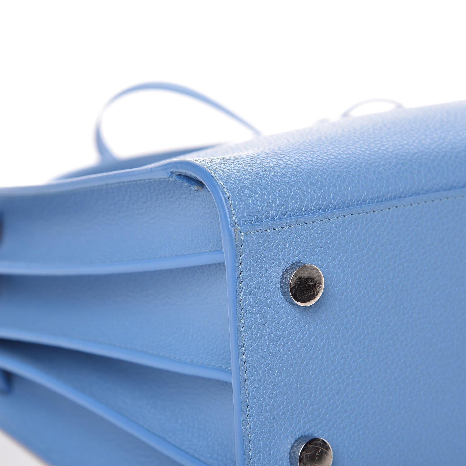 Saint Laurent Grained Calfskin Baby Sac De Jour Blue Clair 10 of 13