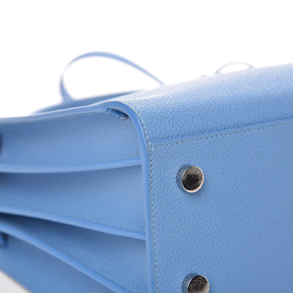 Saint Laurent Grained Calfskin Baby Sac De Jour Blue Clair 10 of 13