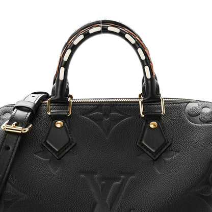 Louis Vuitton Empreinte Monogram Giant Wild At Heart Speedy Bandouliere 25 Black 7 of 9
