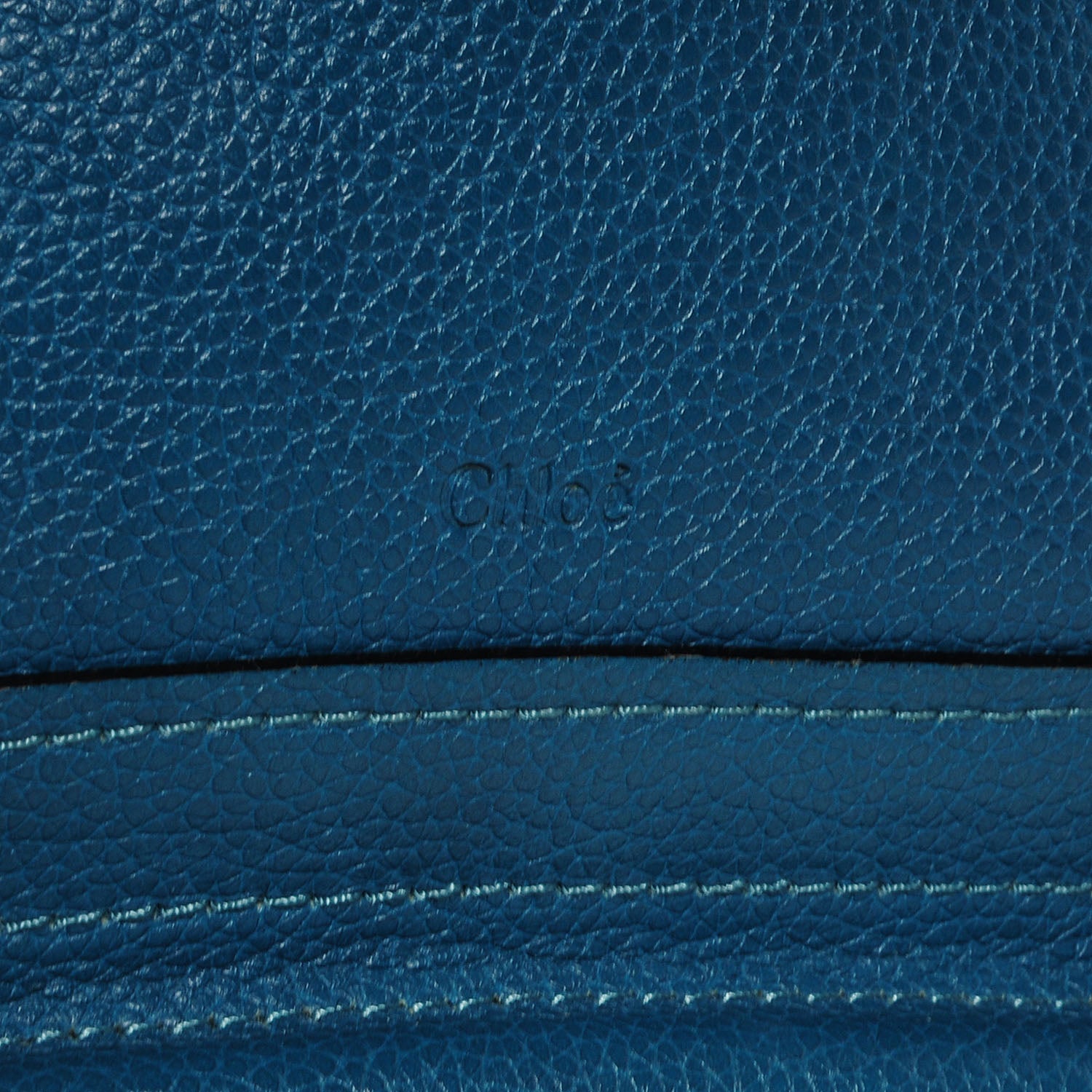 Chloe Calfskin Medium Military Paraty Peacock Blue 11 of 12