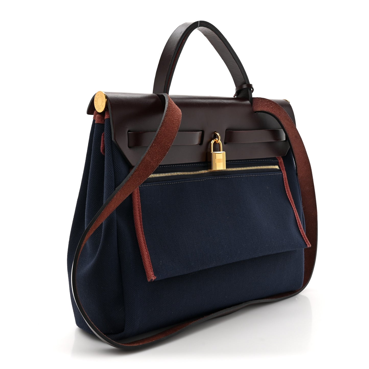Toile Militaire Vache Hunter Herbag Zip Retourne 31 PM Rouge Sellier Bleu Marine