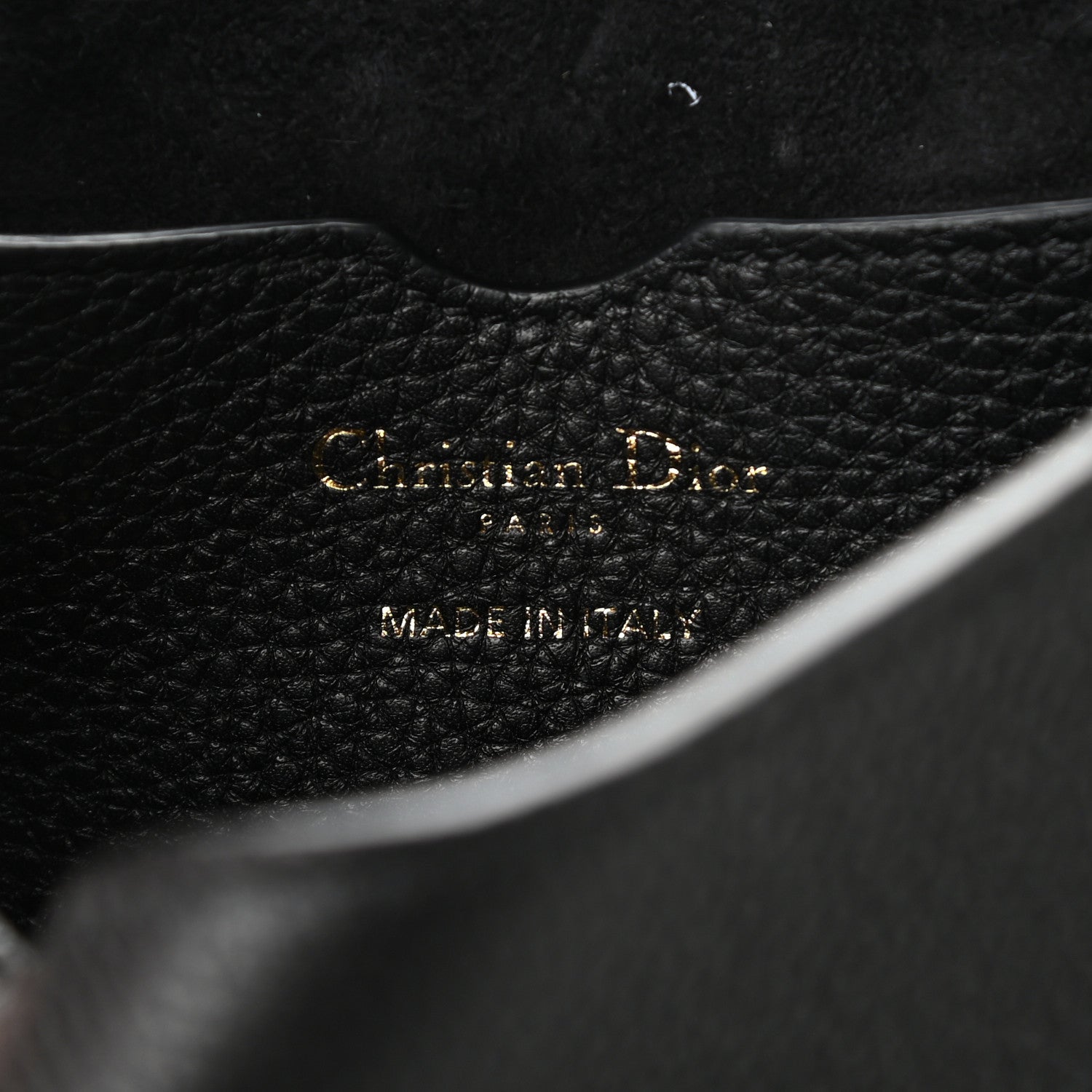 Christian Dior Grained Calfskin Medium Bobby Flap Black 6 of 10