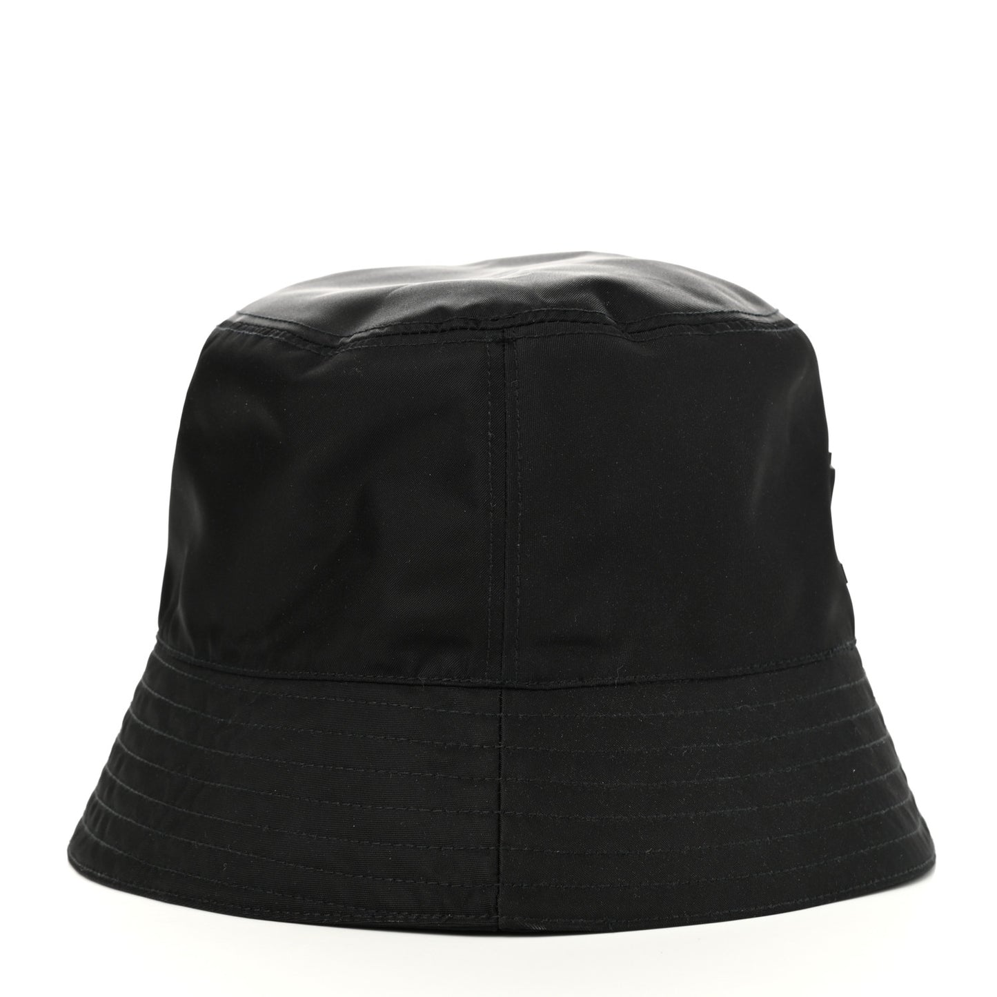 Re-Nylon Rubber Logo Mens Bucket Hat S Black