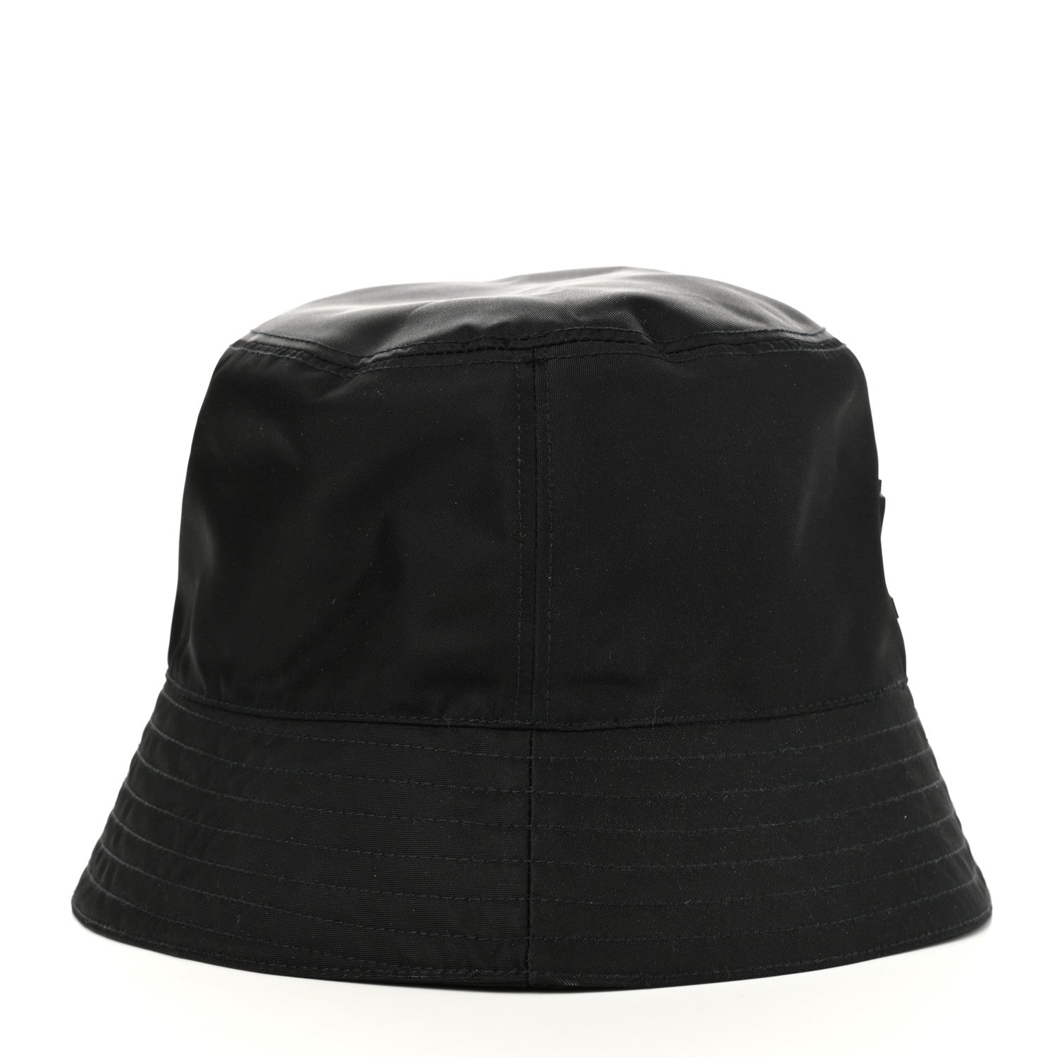 Prada Re-Nylon Rubber Logo Mens Bucket Hat S Black 6 of 9