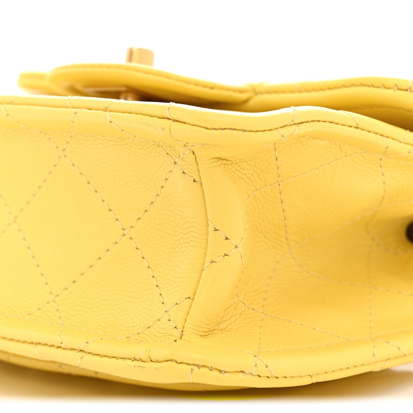 Caviar Quilted Mini Sweet Classic Flap Yellow