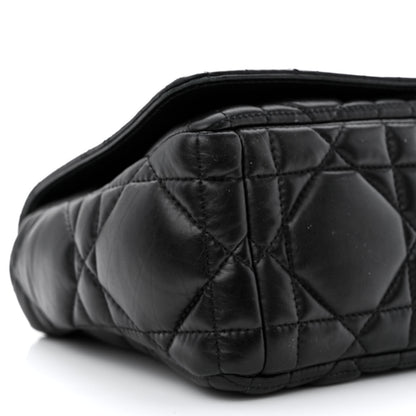 Christian Dior Calfskin Macrocannage Medium Caro Bag Black 9 of 10