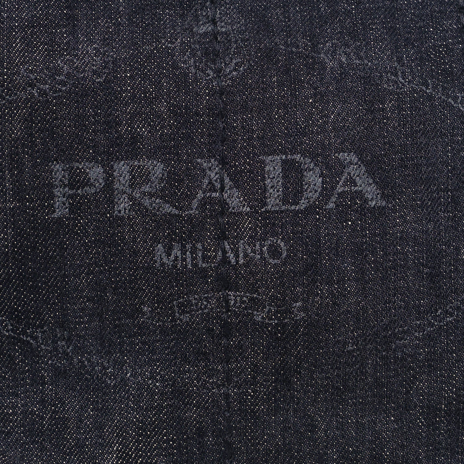 Prada Denim Small Logo Tote Black 8 of 17