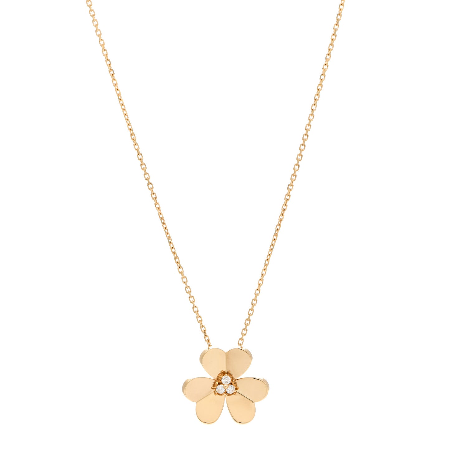 18K Yellow Gold Diamond Large Frivole Pendant Necklace