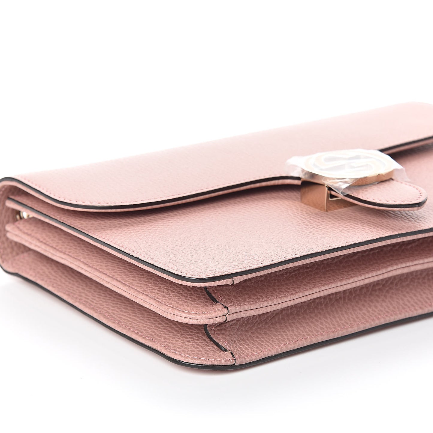 Dollar Calfskin Interlocking G Shoulder Bag Soft Pink