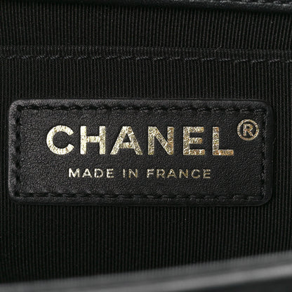 Chanel Calfskin Medium Boy Logo Top Handle Flap Black 6 of 11