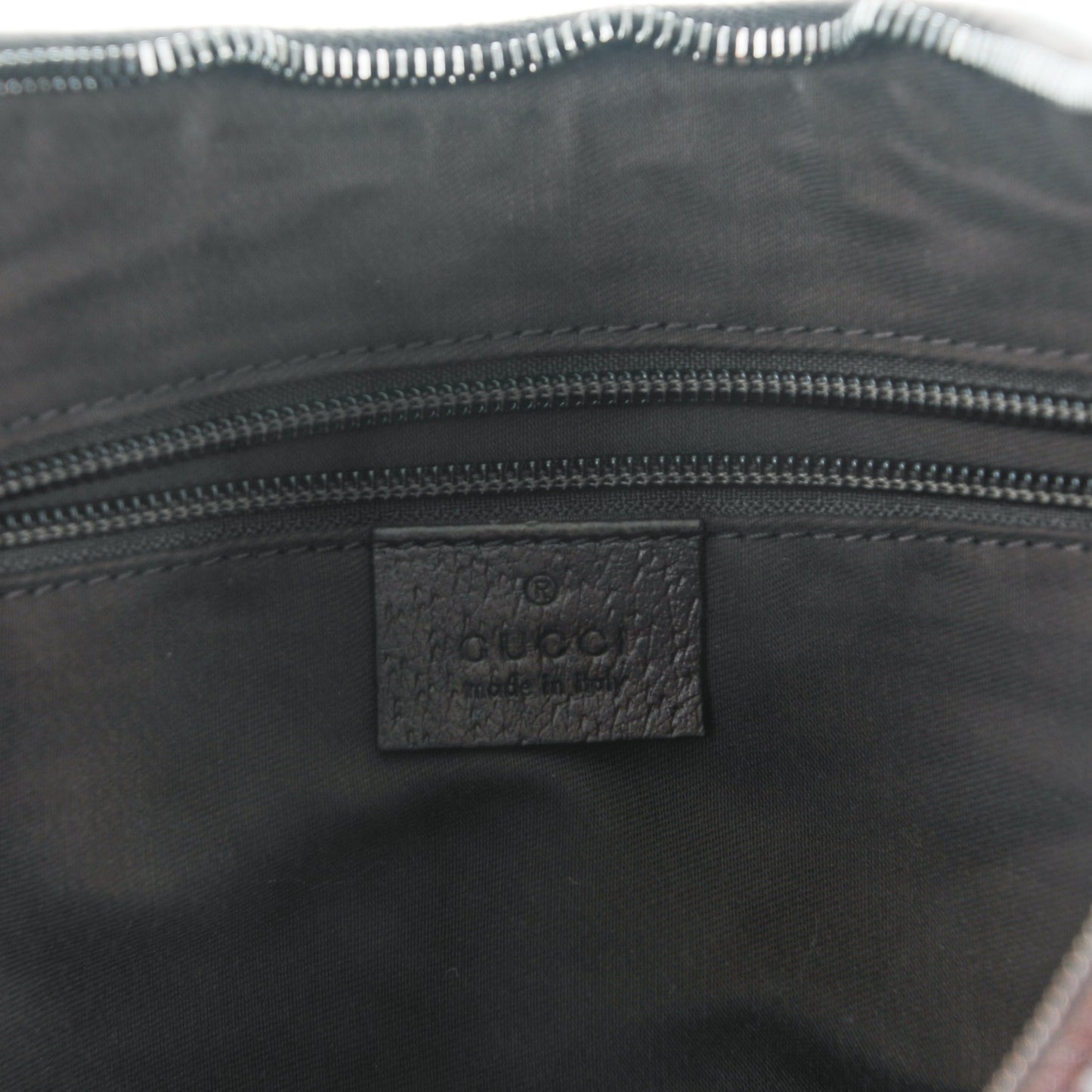 Monogram Web Medium Half Moon Hobo Dark Brown