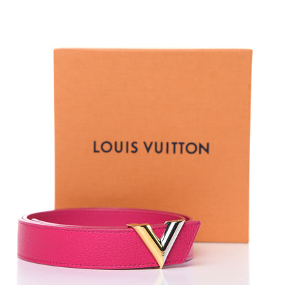 Louis Vuitton Taurillon Calfskin Essential V 30mm Belt 85 34 Fuchsia 8 of 8