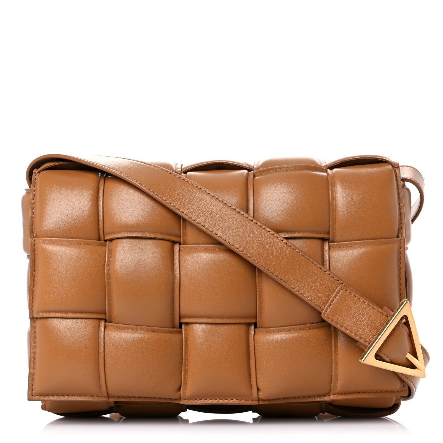 Bottega Veneta Nappa Maxi Intreccio Padded Cassette Crossbody Bag Caramel 1 of 7