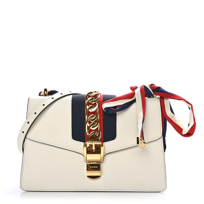 Gucci Calfskin Small Sylvie Shoulder Bag Off White 1 of 7